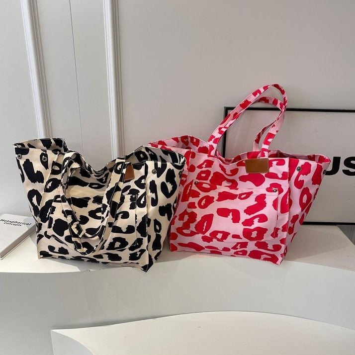 Womens Stylish High-Capacity One-Shoulder Canvas Bag