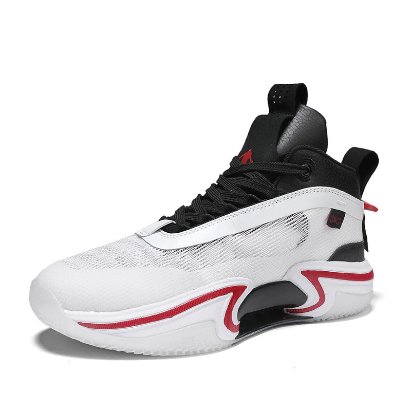 Mens High-top Breathable Shock-absorbing Athletic Shoes
