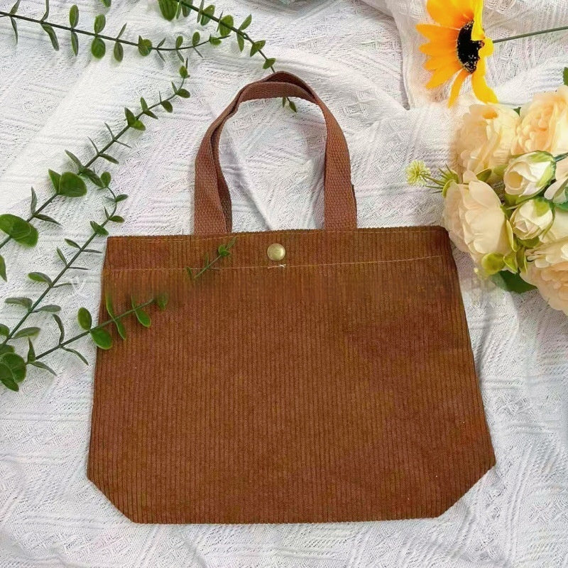 Rough-yarn Minimalist-style Versatile High-capacity Womens Canvas Bag