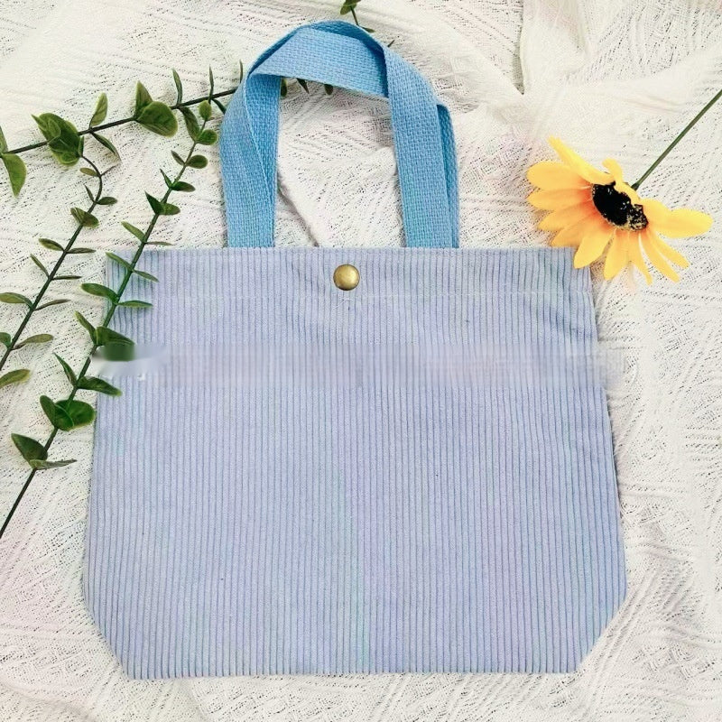 Rough-yarn Minimalist-style Versatile High-capacity Womens Canvas Bag