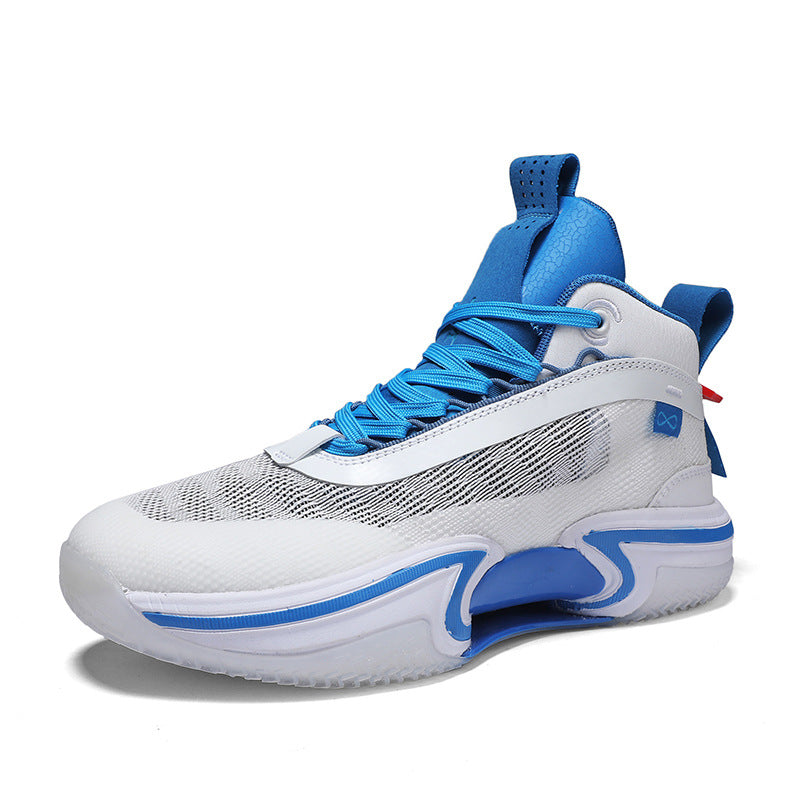Mens High-top Breathable Shock-absorbing Athletic Shoes