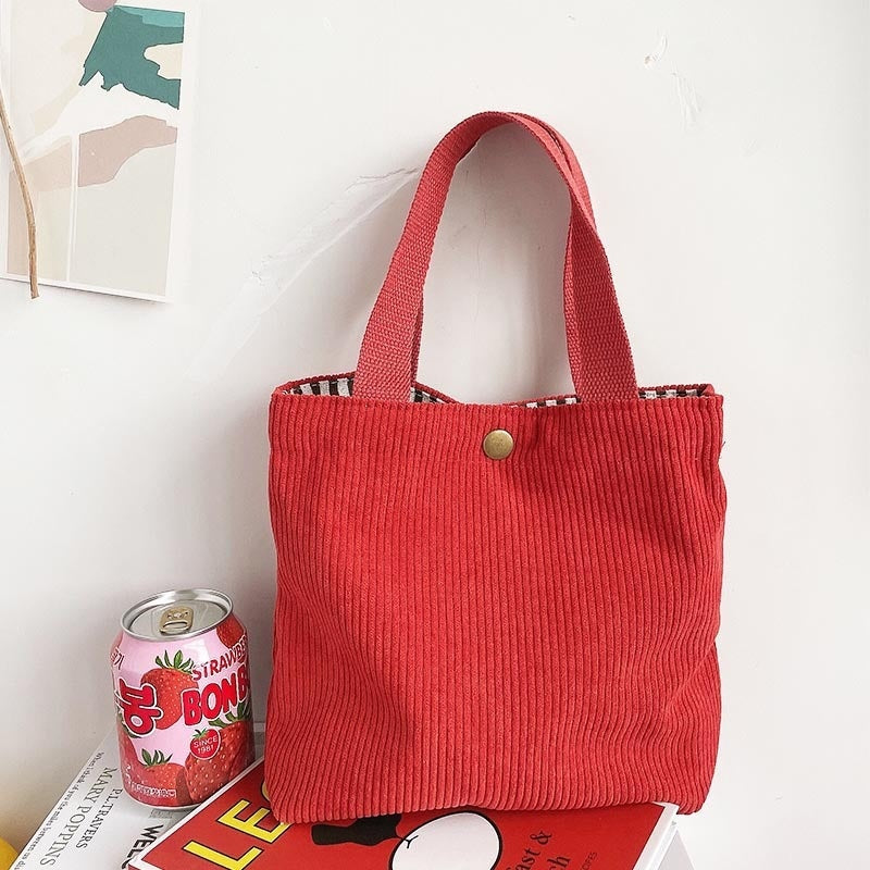 Rough-yarn Minimalist-style Versatile High-capacity Womens Canvas Bag