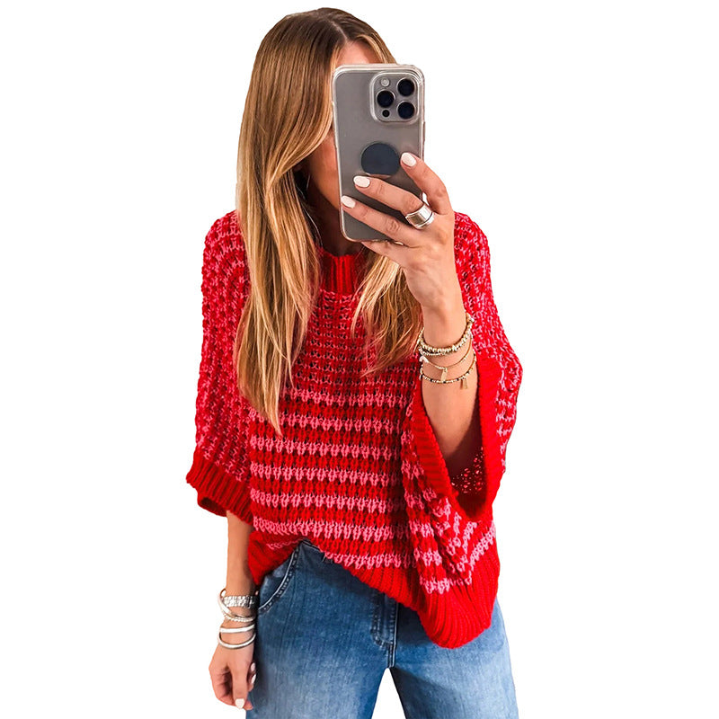 Womens Crew-neck Sweater A Stylish Versatile And Relaxed-fit Top