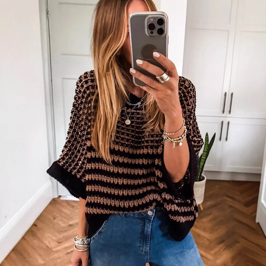 Womens Crew-neck Sweater A Stylish Versatile And Relaxed-fit Top