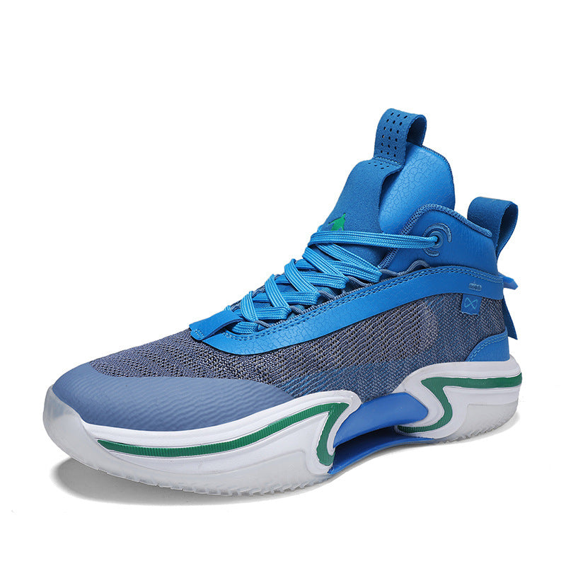 Mens High-top Breathable Shock-absorbing Athletic Shoes