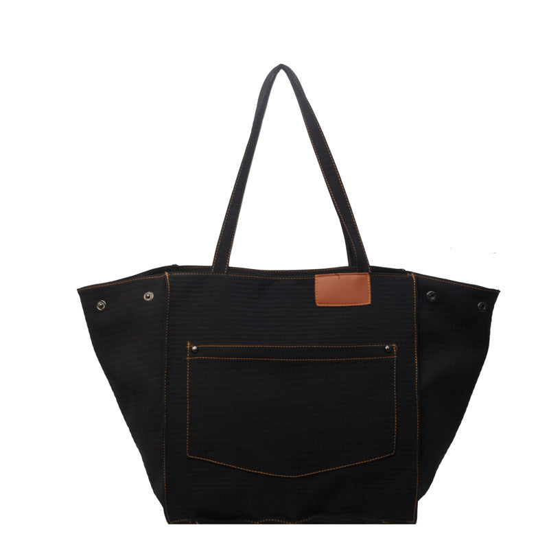 Womens Stylish High-Capacity One-Shoulder Canvas Bag