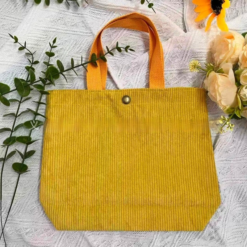 Rough-yarn Minimalist-style Versatile High-capacity Womens Canvas Bag