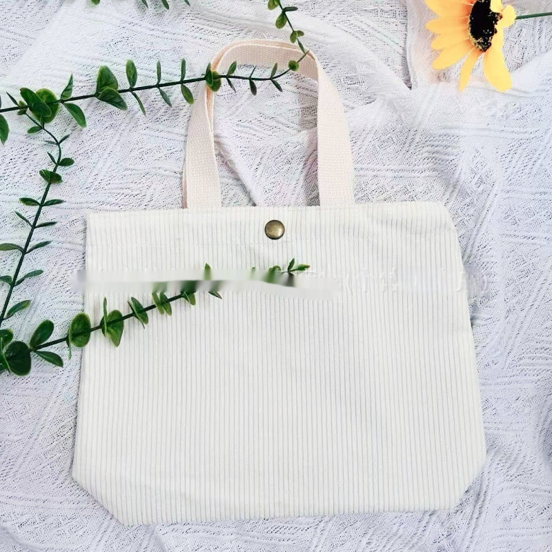 Rough-yarn Minimalist-style Versatile High-capacity Womens Canvas Bag