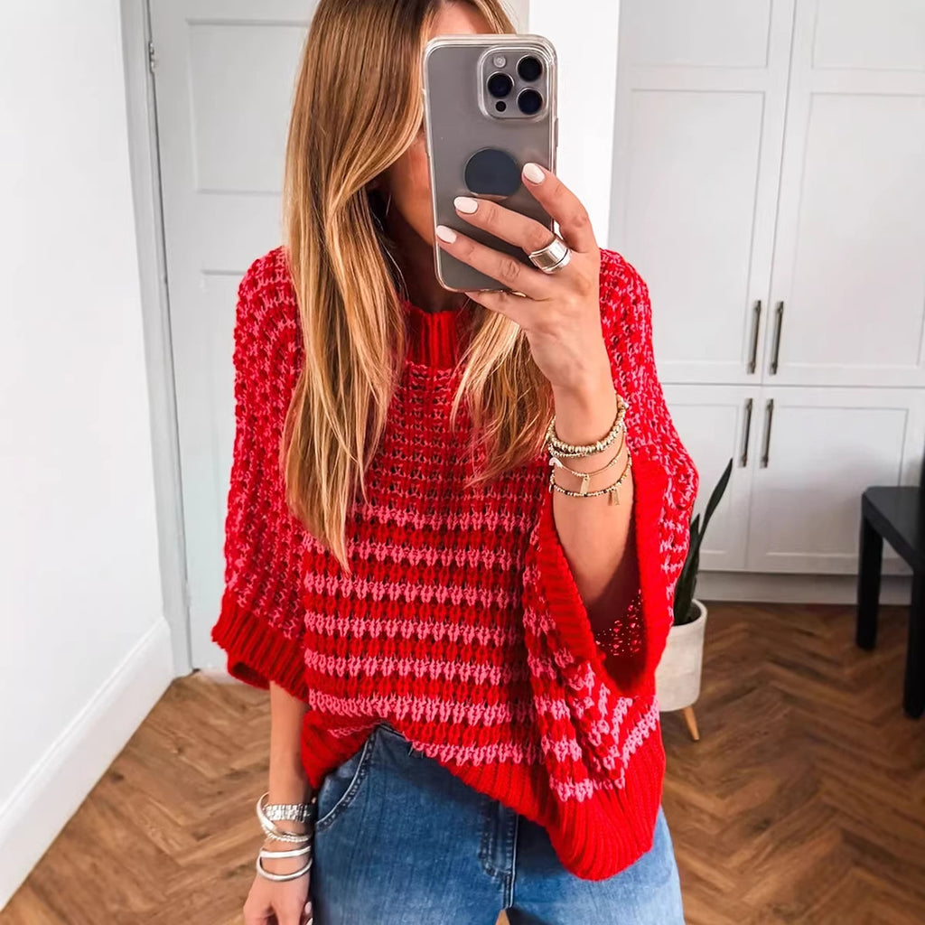 Womens Crew-neck Sweater A Stylish Versatile And Relaxed-fit Top